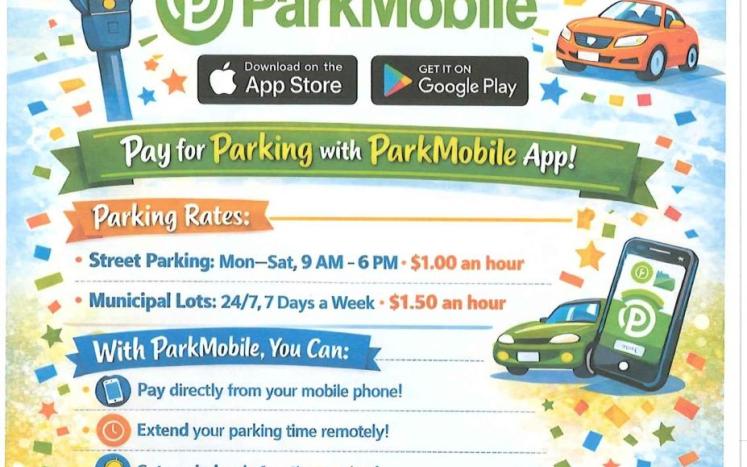 parking info typed below